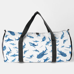 Sharks & Manta Rays|Ocean Art Design ダッフルバッグ