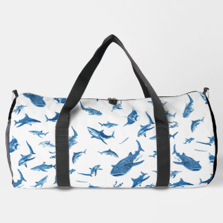 Sharks & Manta Rays｜Ocean Art Design ダッフルバッグ