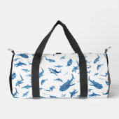 Sharks & Manta Rays|Ocean Art Design ダッフルバッグ (正面)