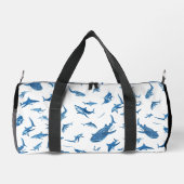 Sharks & Manta Rays|Ocean Art Design ダッフルバッグ (裏面)