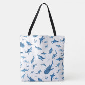 Sharks & Manta Rays|Ocean Art Design トートバッグ (正面)