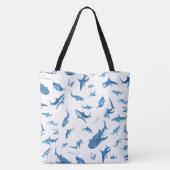 Sharks & Manta Rays|Ocean Art Design トートバッグ (裏面)