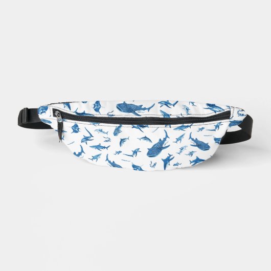 Sharks & Manta Rays|Ocean Art Design ファニーパック (正面)