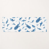 Sharks & Manta Rays|Ocean Art Design ヨガマット (正面(横))