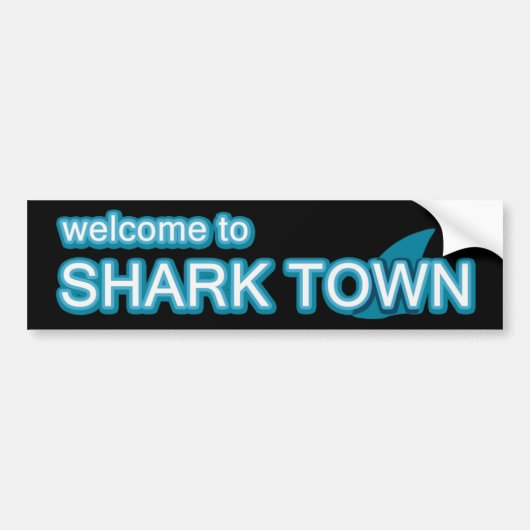 Sharktownへようこそ バンパーステッカー (正面)