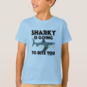 Sharkyは噛み込むデザイン- Kids' Basic T Tシャツ (正面)