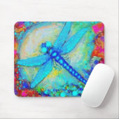 Sharles著きらめくで青いトンボ マウスパッド (マウス)