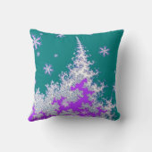 Sharles著ティール(緑がかった色)のクリスマスツリーの休日 クッション (裏面)