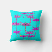 Sharles著トンボのターコイズの装飾用クッション クッション (裏面)