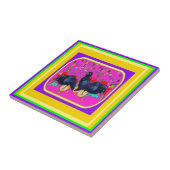 Sharles著フェスティバルのカラス タイル (側面)