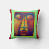 Sharles著ペルーの芸術の顔Stufy クッション (裏面)