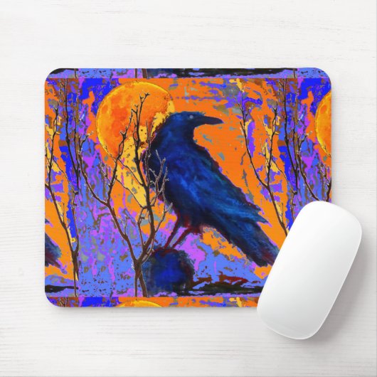 Sharles著神秘的で青いワタリガラスの月 マウスパッド (マウス)