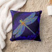 Sharles著紗織のトンボの真夜中の青い枕 クッション (ブランケット)