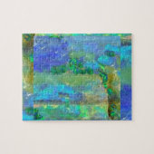 Sharles著青いオパール10月Birthstone ジグソーパズル (横)