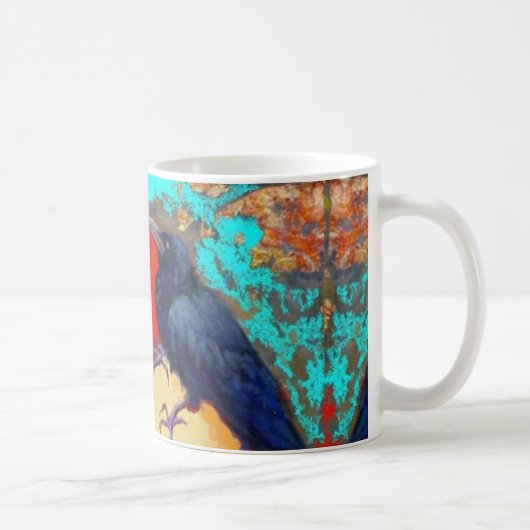 Sharles著黒檀のカラスそして卵 コーヒーマグカップ (右)