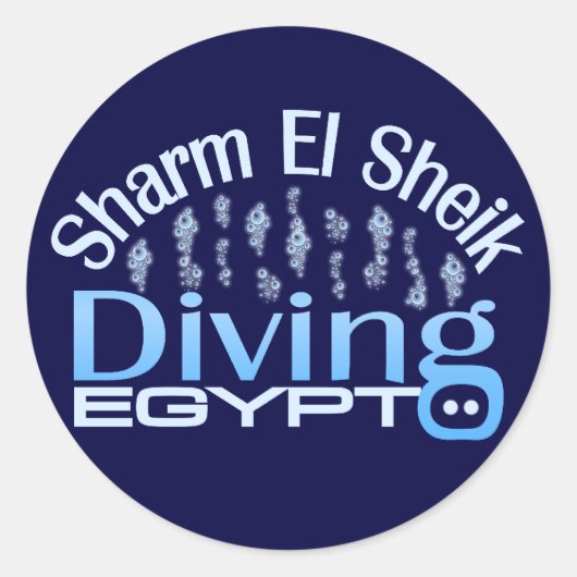 SHARM EL SHEIKスタンプ ラウンドシール (正面)