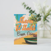 Sharm El Sheik – エジプトのヴィンテージ旅行ポスター ポストカード (スタンド正面)