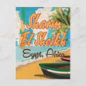 Sharm El Sheik – エジプトのヴィンテージ旅行ポスター ポストカード (正面)