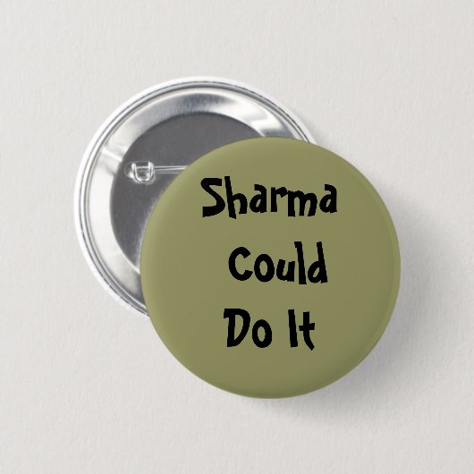 Sharmaは石の登山ボタンそれをすることができます 缶バッジ (正面&裏面)