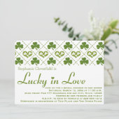 Sharmockおよびハートのブライダルシャワー招待状 招待状 (スタンド正面)