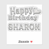 Sharon Happy Birthday silver Aufkleber Sticker シール (シート)
