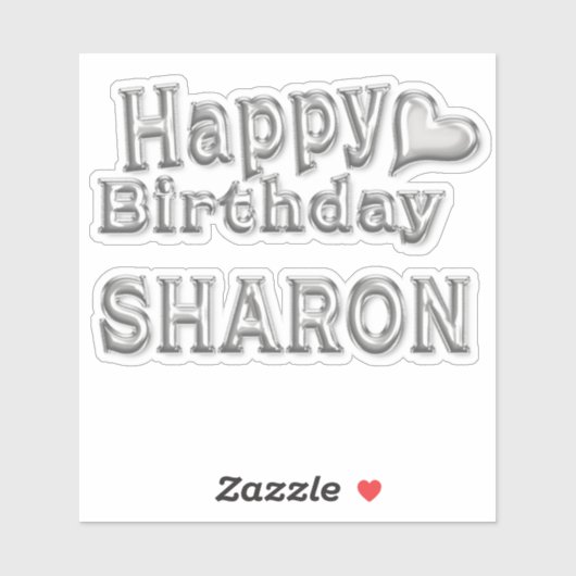 Sharon Happy Birthday silver Aufkleber Sticker シール (シート)