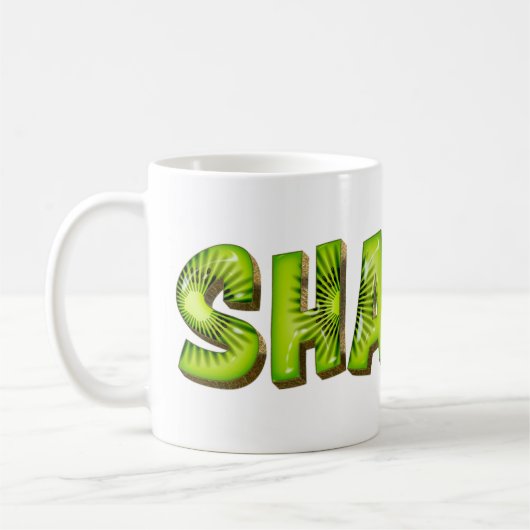 Sharon Name Kiwi Style Tasse Teetasse Kaffeetasse コーヒーマグカップ (左)