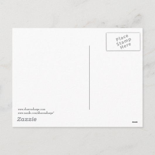 SHARON SHARPEによるメリークリスマスブックス&キャンドル シーズンポストカード (裏面)