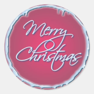 SHARON SHARPEによるメリークリスマス&氷柱 ラウンドシール