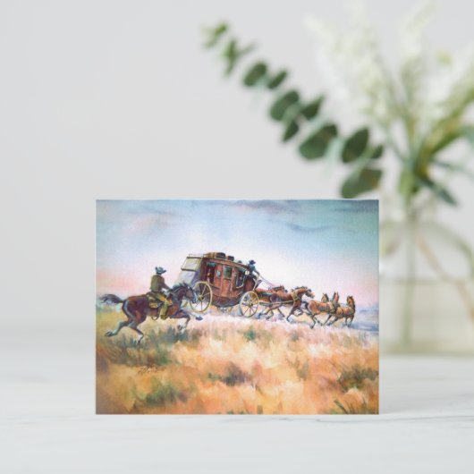 SHARON SHARPEによるBACKSCHEDULE STAGECOACH ポストカード (スタンド正面)