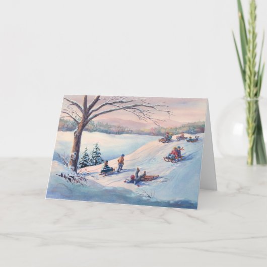 SHARON SHARPEによるSLEDS, KIDS & SNOW シーズンカード (正面)