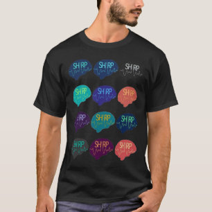 SHARP数々の-color脳の背景なし Tシャツ