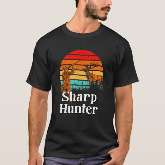 Sharp Hunter Fathers Day Hunting Parents Animal Sh Tシャツ (正面)