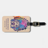 Sharpeiの原産のアメリカインディアンの責任者は|名前を加えます ラゲッジタグ (正面横)