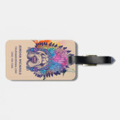 Sharpeiの原産のアメリカインディアンの責任者は|名前を加えます ラゲッジタグ (裏面横)