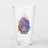 Sharpeiの原産のアメリカインディアンの責任者 タンブラーグラス (裏面)