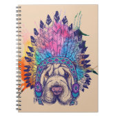 Sharpeiの原産のアメリカインディアンの責任者 ノートブック (正面)