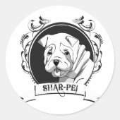 SHARPEI (2) ラウンドシール (正面)