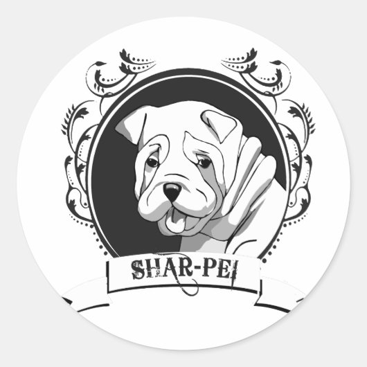 SHARPEI (2) ラウンドシール (正面)