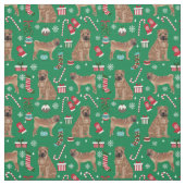 sharpei dogクリスマスホリデー ファブリック (見本)