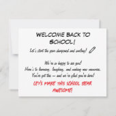 Sharpened & Smiling – Back to School Flat Card (裏面)