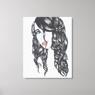 Sharpie Girl ストレッチキャンバスプリント(Mサイズ) キャンバスプリント