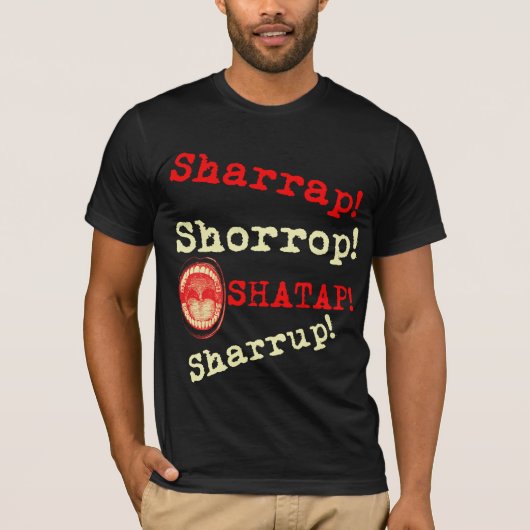 Sharrap! NaijaのスタイルのTシャツ Tシャツ (正面)