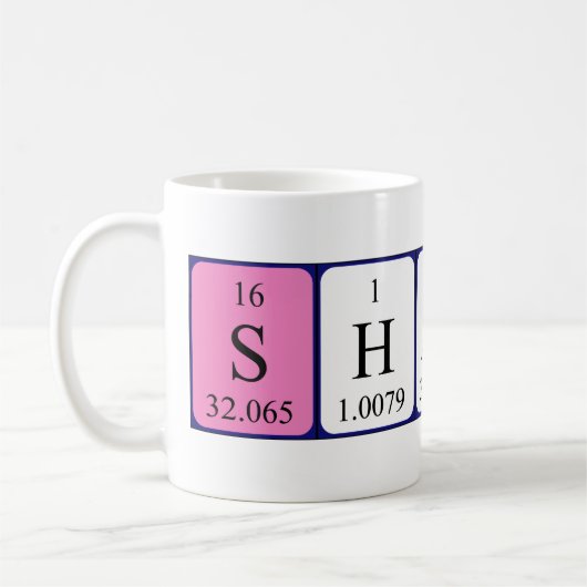 Sharyn定期的なテーブル名mug コーヒーマグカップ (左)