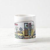 ShastaのキャンピングカートレーラーRVのマグ コーヒーマグカップ (中央)