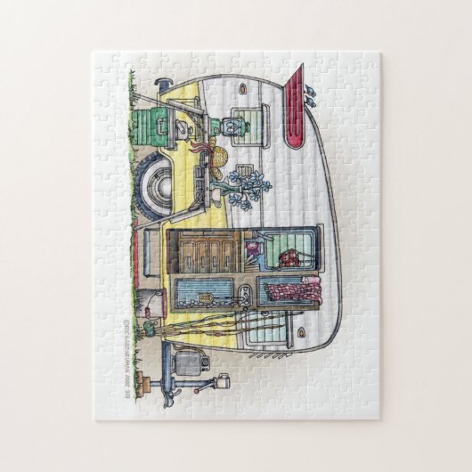 ShastaのキャンピングカートレーラーRV ジグソーパズル (縦)