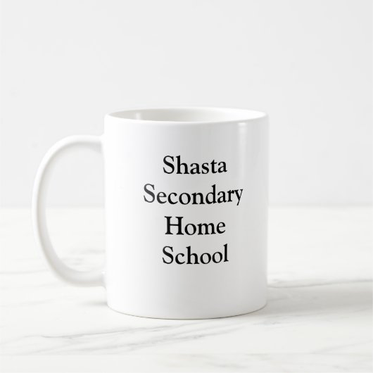 Shastaの二次家の学校のマグ コーヒーマグカップ (左)