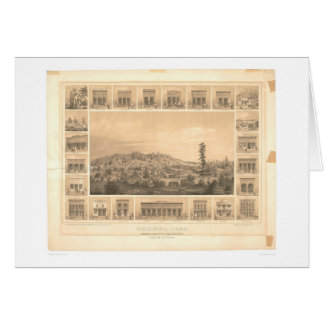 ShastaのCA.のパノラマ式の地図1856年(1612A)