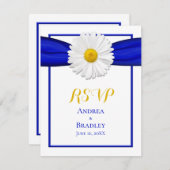 Shastaデイジーとブルーリボン応答カード 出欠カード (正面/裏面)