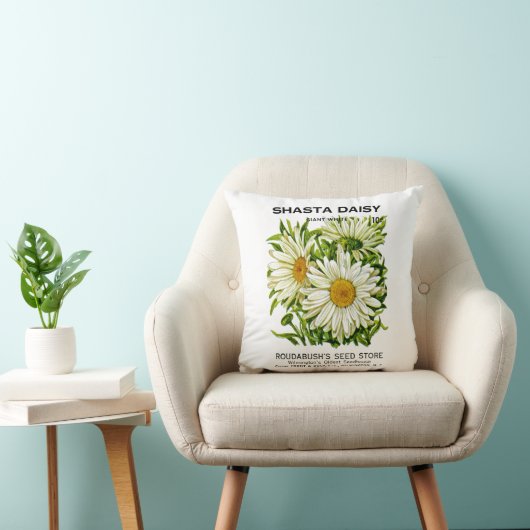 Shastaデイジーのヴィンテージの種の包み クッション (椅子)